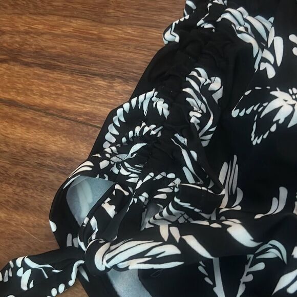 Swim solutions floral one piece swimwear bathing suit black white tropical‎ - Picture 2 of 9